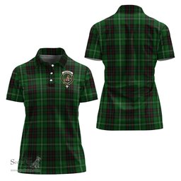 Scottish MacAulay of Lewis Clan Tartan Polo Shirt with Family Crest For Women, Women's Scottish Polo Shirt Scottish Plaid Tartan Plaid - ScotsTee - scotstee.com