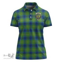 Scottish Johnstone-Johnston Ancient Clan Tartan Polo Shirt with Family Crest For Women, Women's Scottish Polo Shirt Scottish Plaid Tartan Plaid - ScotsTee - scotstee.com