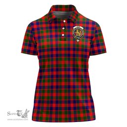 Scottish Gow Modern Clan Tartan Polo Shirt with Family Crest For Women, Women's Scottish Polo Shirt Scottish Plaid Tartan Plaid - ScotsTee - scotstee.com