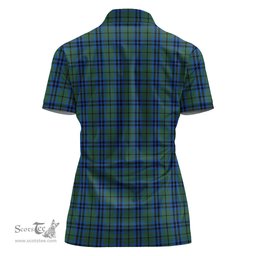 Scottish Keith Clan Tartan Polo Shirt with Family Crest For Women, Women's Scottish Polo Shirt Scottish Plaid Tartan Plaid - ScotsTee - scotstee.com
