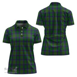 Scottish Hunter of Hunterston Clan Tartan Polo Shirt For Women, Women's Scottish Polo Shirt Scottish Plaid Tartan Plaid - ScotsTee - scotstee.com