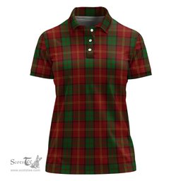 Scottish Kirk Clan Tartan Polo Shirt For Women, Women's Scottish Polo Shirt Scottish Plaid Tartan Plaid - ScotsTee - scotstee.com