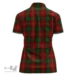 Scottish Kirk Clan Tartan Polo Shirt For Women, Women's Scottish Polo Shirt Scottish Plaid Tartan Plaid - ScotsTee - scotstee.com