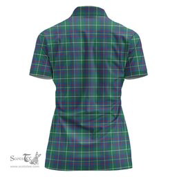 Scottish Inglis Ancient Clan Tartan Polo Shirt with Family Crest For Women, Women's Scottish Polo Shirt Scottish Plaid Tartan Plaid - ScotsTee - scotstee.com
