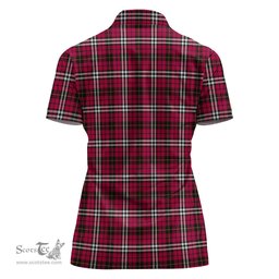 Scottish Little Clan Tartan Polo Shirt with Family Crest For Women, Women's Scottish Polo Shirt Scottish Plaid Tartan Plaid - ScotsTee - scotstee.com