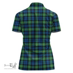 Scottish Gordon Ancient Clan Tartan Polo Shirt with Family Crest For Women, Women's Scottish Polo Shirt Scottish Plaid Tartan Plaid - ScotsTee - scotstee.com