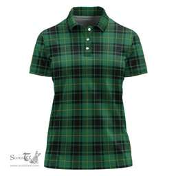 Scottish MacArthur Ancient Clan Tartan Polo Shirt For Women, Women's Scottish Polo Shirt Scottish Plaid Tartan Plaid - ScotsTee - scotstee.com
