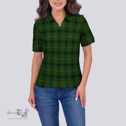 Scottish Kincaid Modern Clan Tartan Polo Shirt For Women, Women's Scottish Polo Shirt Scottish Plaid Tartan Plaid - ScotsTee - scotstee.com