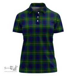 Scottish Johnstone-Johnston Modern Clan Tartan Polo Shirt For Women, Women's Scottish Polo Shirt Scottish Plaid Tartan Plaid - ScotsTee - scotstee.com