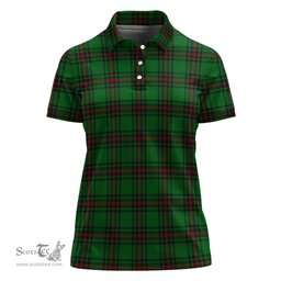 Scottish Kinloch Clan Tartan Polo Shirt For Women, Women's Scottish Polo Shirt Scottish Plaid Tartan Plaid - ScotsTee - scotstee.com