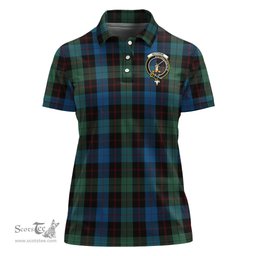 Scottish Guthrie Clan Tartan Polo Shirt with Family Crest For Women, Women's Scottish Polo Shirt Scottish Plaid Tartan Plaid - ScotsTee - scotstee.com