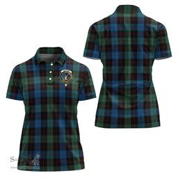 Scottish Guthrie Clan Tartan Polo Shirt with Family Crest For Women, Women's Scottish Polo Shirt Scottish Plaid Tartan Plaid - ScotsTee - scotstee.com