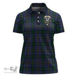 Scottish Hope Clan Originaux Clan Tartan Polo Shirt with Family Crest For Women, Women's Scottish Polo Shirt Scottish Plaid Tartan Plaid - ScotsTee - scotstee.com