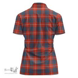 Scottish Hamilton Ancient Clan Tartan Polo Shirt with Family Crest For Women, Women's Scottish Polo Shirt Scottish Plaid Tartan Plaid - ScotsTee - scotstee.com
