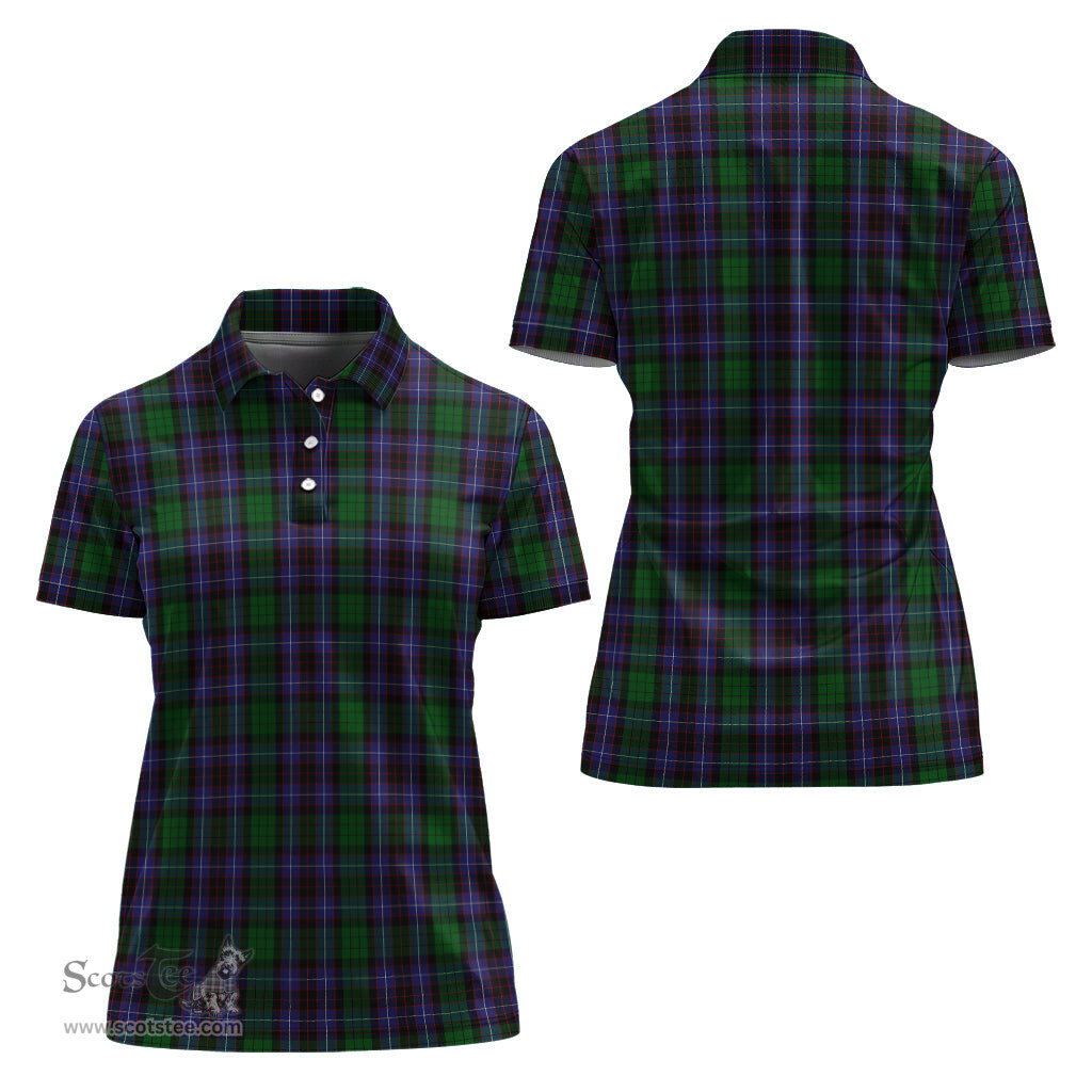 Scottish Hunter of Peebleshire Clan Tartan Polo Shirt For Women, Women's Scottish Polo Shirt Scottish Plaid Tartan Plaid - ScotsTee - scotstee.com