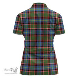 Scottish Glass Clan Tartan Polo Shirt For Women, Women's Scottish Polo Shirt Scottish Plaid Tartan Plaid - ScotsTee - scotstee.com