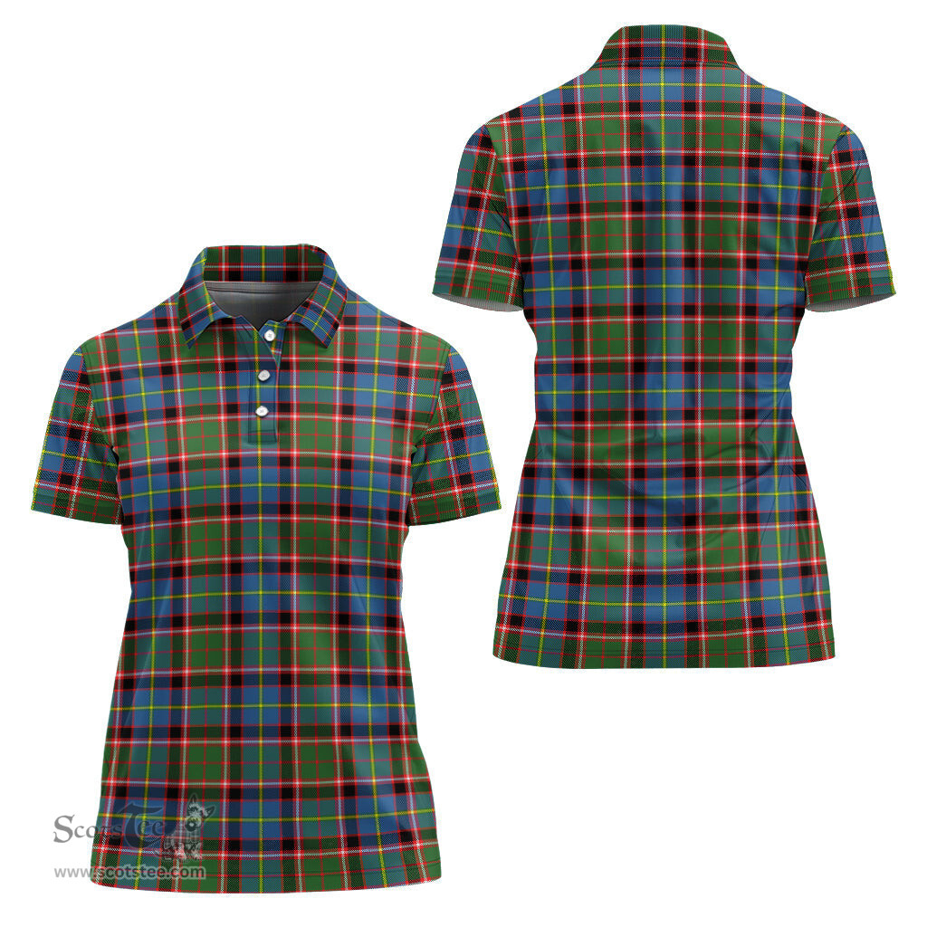 Scottish Glass Clan Tartan Polo Shirt For Women, Women's Scottish Polo Shirt Scottish Plaid Tartan Plaid - ScotsTee - scotstee.com