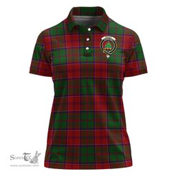 Scottish Grant Clan Tartan Polo Shirt with Family Crest For Women, Women's Scottish Polo Shirt Scottish Plaid Tartan Plaid - ScotsTee - scotstee.com