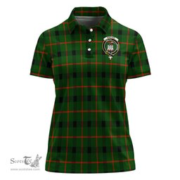 Scottish Kincaid Modern Clan Tartan Polo Shirt with Family Crest For Women, Women's Scottish Polo Shirt Scottish Plaid Tartan Plaid - ScotsTee - scotstee.com