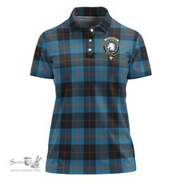 Scottish Horsburgh Clan Tartan Polo Shirt with Family Crest For Women, Women's Scottish Polo Shirt Scottish Plaid Tartan Plaid - ScotsTee - scotstee.com