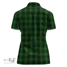 Scottish MacArthur Clan Tartan Polo Shirt with Family Crest For Women, Women's Scottish Polo Shirt Scottish Plaid Tartan Plaid - ScotsTee - scotstee.com