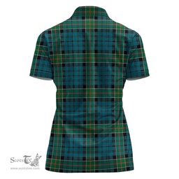 Scottish Kirkpatrick Clan Tartan Polo Shirt with Family Crest For Women, Women's Scottish Polo Shirt Scottish Plaid Tartan Plaid - ScotsTee - scotstee.com