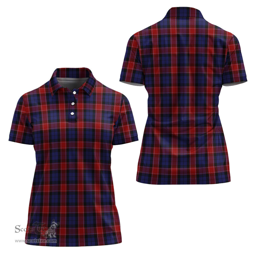 Scottish Graham of Menteith Red Clan Tartan Polo Shirt For Women, Women's Scottish Polo Shirt Scottish Plaid Tartan Plaid - ScotsTee - scotstee.com