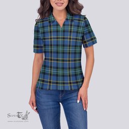 Scottish Hope Ancient Clan Tartan Polo Shirt For Women, Women's Scottish Polo Shirt Scottish Plaid Tartan Plaid - ScotsTee - scotstee.com