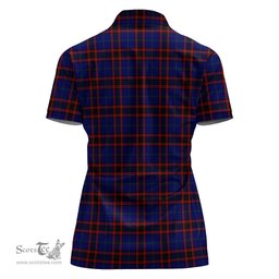 Scottish Home Modern Clan Tartan Polo Shirt with Family Crest For Women, Women's Scottish Polo Shirt Scottish Plaid Tartan Plaid - ScotsTee - scotstee.com