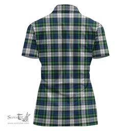 Scottish Gordon Dress Ancient Clan Tartan Polo Shirt with Family Crest For Women, Women's Scottish Polo Shirt Scottish Plaid Tartan Plaid - ScotsTee - scotstee.com