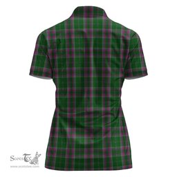 Scottish Gray Hunting Clan Tartan Polo Shirt with Family Crest For Women, Women's Scottish Polo Shirt Scottish Plaid Tartan Plaid - ScotsTee - scotstee.com