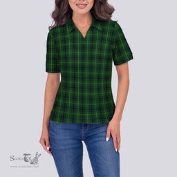 Scottish MacArthur Clan Tartan Polo Shirt For Women, Women's Scottish Polo Shirt Scottish Plaid Tartan Plaid - ScotsTee - scotstee.com