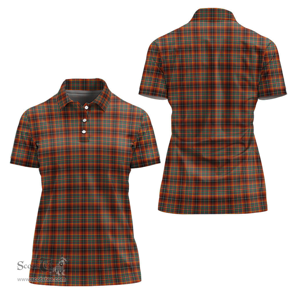 Scottish Innes Ancient Clan Tartan Polo Shirt For Women, Women's Scottish Polo Shirt Scottish Plaid Tartan Plaid - ScotsTee - scotstee.com