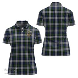 Scottish Gordon Dress Clan Tartan Polo Shirt with Family Crest For Women, Women's Scottish Polo Shirt Scottish Plaid Tartan Plaid - ScotsTee - scotstee.com