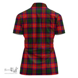 Scottish Hopkirk Clan Tartan Polo Shirt with Family Crest For Women, Women's Scottish Polo Shirt Scottish Plaid Tartan Plaid - ScotsTee - scotstee.com