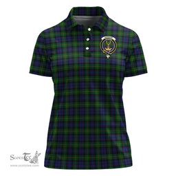 Scottish Gordon Clan Tartan Polo Shirt with Family Crest For Women, Women's Scottish Polo Shirt Scottish Plaid Tartan Plaid - ScotsTee - scotstee.com