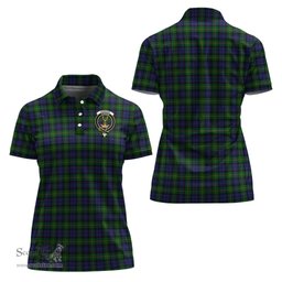 Scottish Gordon Clan Tartan Polo Shirt with Family Crest For Women, Women's Scottish Polo Shirt Scottish Plaid Tartan Plaid - ScotsTee - scotstee.com