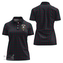 Scottish Jardine Dress Clan Tartan Polo Shirt with Family Crest For Women, Women's Scottish Polo Shirt Scottish Plaid Tartan Plaid - ScotsTee - scotstee.com