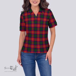 Scottish Hopkirk Clan Tartan Polo Shirt For Women, Women's Scottish Polo Shirt Scottish Plaid Tartan Plaid - ScotsTee - scotstee.com