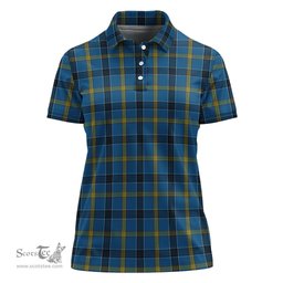Scottish Laing Clan Tartan Polo Shirt For Women, Women's Scottish Polo Shirt Scottish Plaid Tartan Plaid - ScotsTee - scotstee.com
