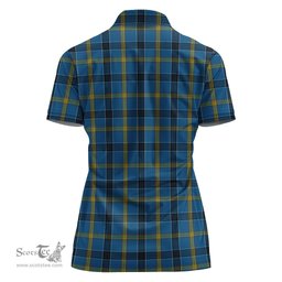 Scottish Laing Clan Tartan Polo Shirt For Women, Women's Scottish Polo Shirt Scottish Plaid Tartan Plaid - ScotsTee - scotstee.com