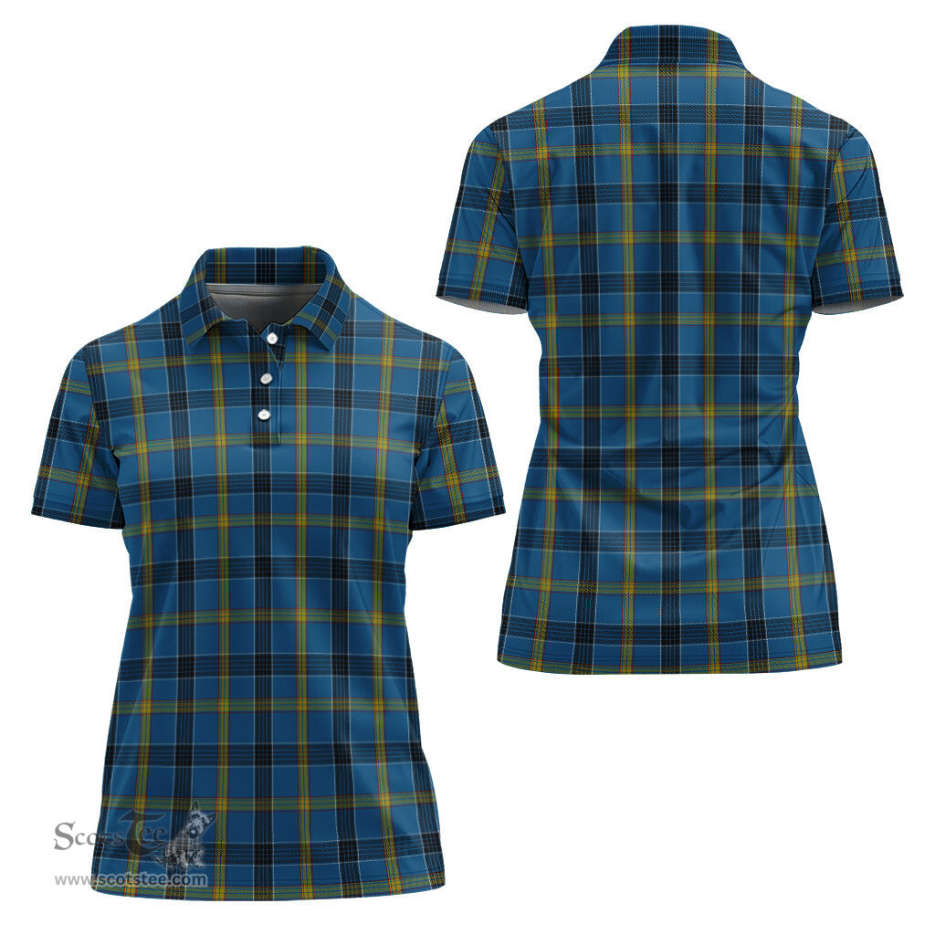 Scottish Laing Clan Tartan Polo Shirt For Women, Women's Scottish Polo Shirt Scottish Plaid Tartan Plaid - ScotsTee - scotstee.com