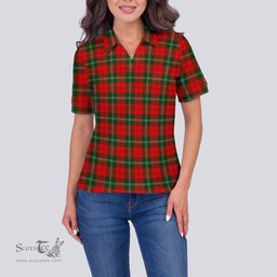 Scottish Lennox Modern Clan Tartan Polo Shirt For Women, Women's Scottish Polo Shirt Scottish Plaid Tartan Plaid - ScotsTee - scotstee.com