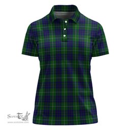 Scottish Hamilton Green Hunting Clan Tartan Polo Shirt For Women, Women's Scottish Polo Shirt Scottish Plaid Tartan Plaid - ScotsTee - scotstee.com