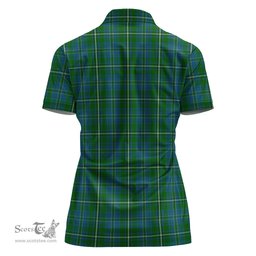 Scottish Hay Hunting Clan Tartan Polo Shirt with Family Crest For Women, Women's Scottish Polo Shirt Scottish Plaid Tartan Plaid - ScotsTee - scotstee.com