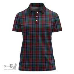 Scottish Gordon Red Clan Tartan Polo Shirt For Women, Women's Scottish Polo Shirt Scottish Plaid Tartan Plaid - ScotsTee - scotstee.com