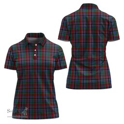 Scottish Gordon Red Clan Tartan Polo Shirt For Women, Women's Scottish Polo Shirt Scottish Plaid Tartan Plaid - ScotsTee - scotstee.com