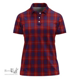 Scottish Hamilton Clan Tartan Polo Shirt For Women, Women's Scottish Polo Shirt Scottish Plaid Tartan Plaid - ScotsTee - scotstee.com