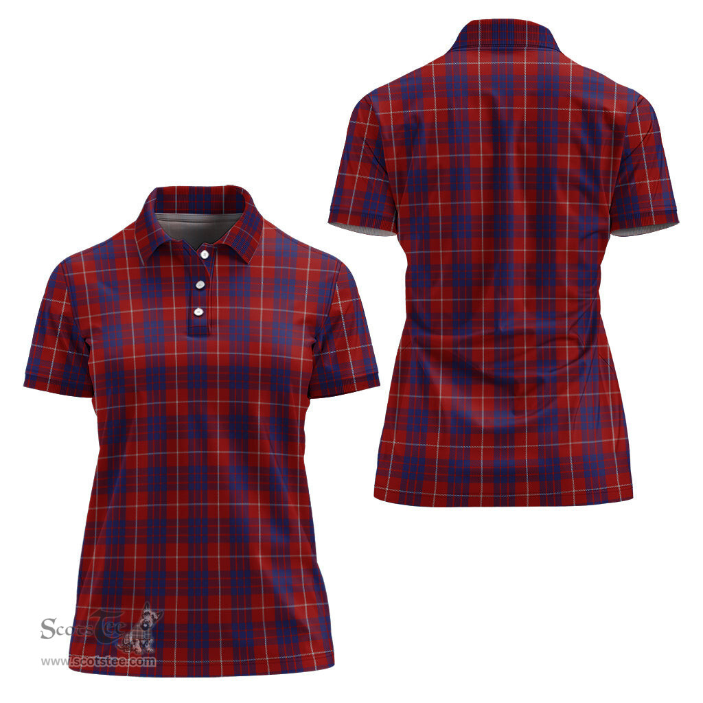 Scottish Hamilton Clan Tartan Polo Shirt For Women, Women's Scottish Polo Shirt Scottish Plaid Tartan Plaid - ScotsTee - scotstee.com