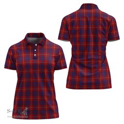 Scottish Hamilton Clan Tartan Polo Shirt For Women, Women's Scottish Polo Shirt Scottish Plaid Tartan Plaid - ScotsTee - scotstee.com